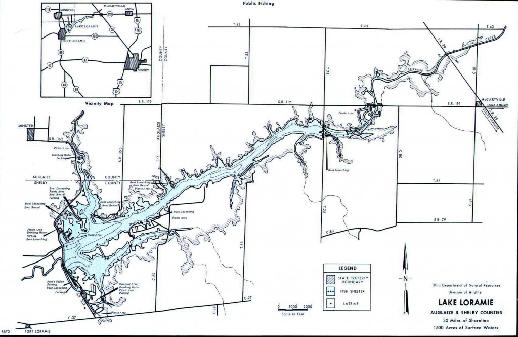 Map of Lake Loramie